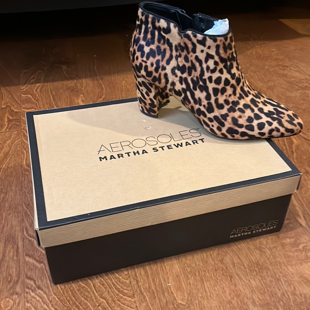leopard print booties by Martha Stewart Aerosoles